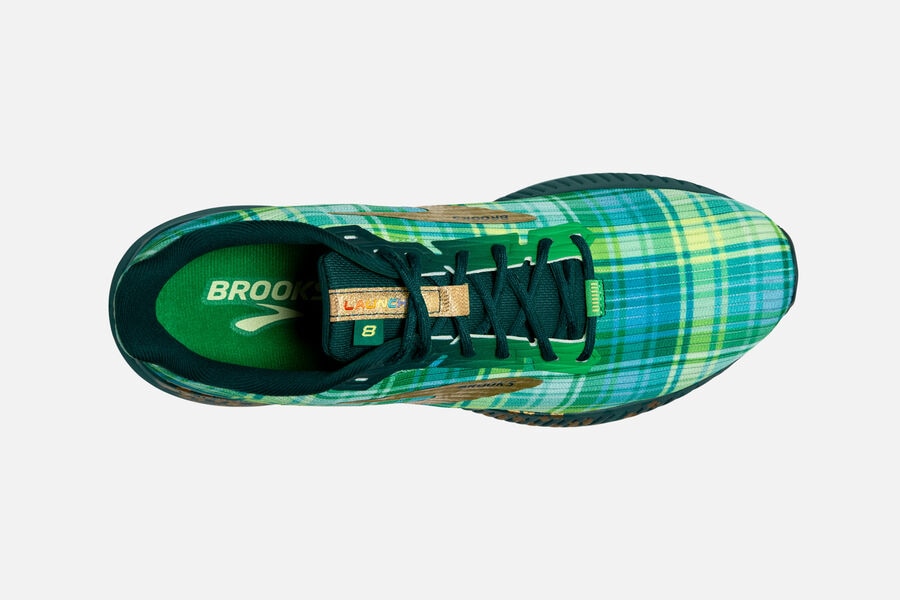 Brooks Running Shoes - Launch 8 Road Womens - Green/Gold - IJR-973164